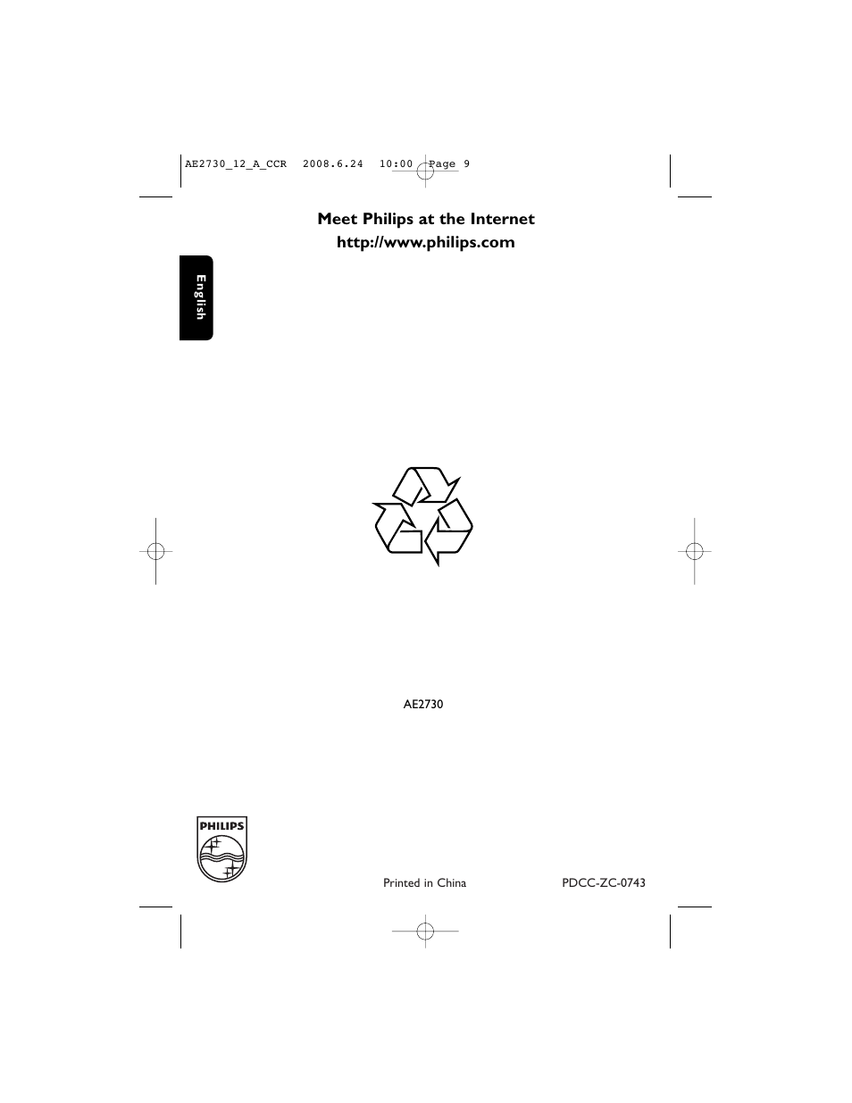 Philips AE2730 User Manual | Page 9 / 9