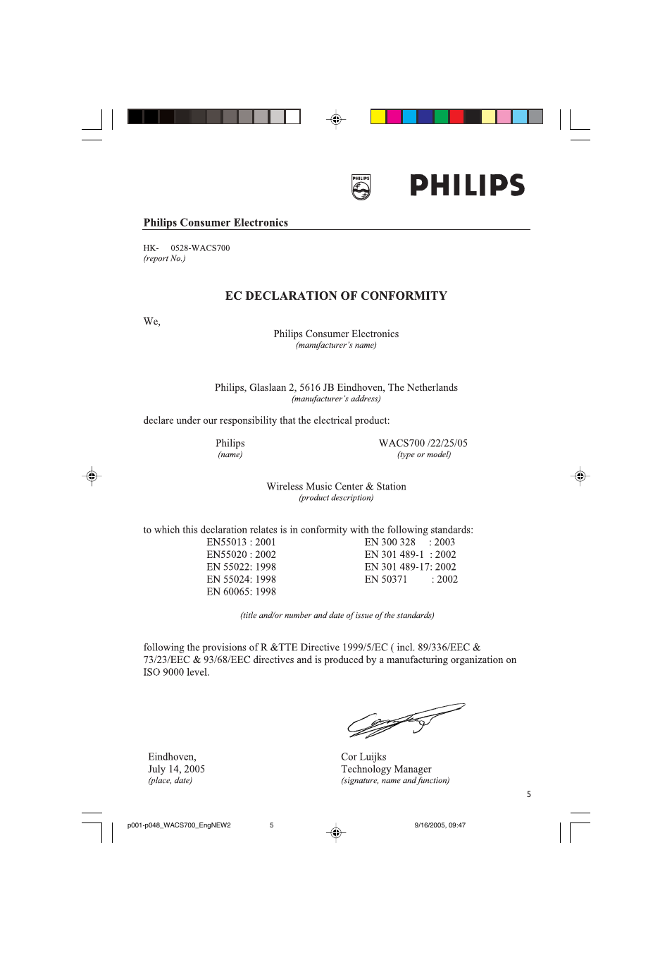 Philips WACS700 User Manual | Page 5 / 48