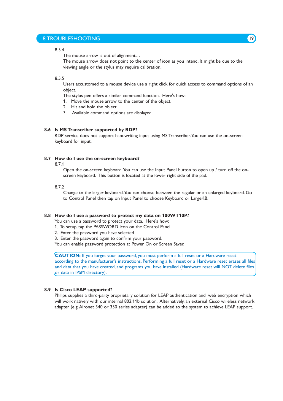 Philips 100WT10P User Manual | Page 21 / 29