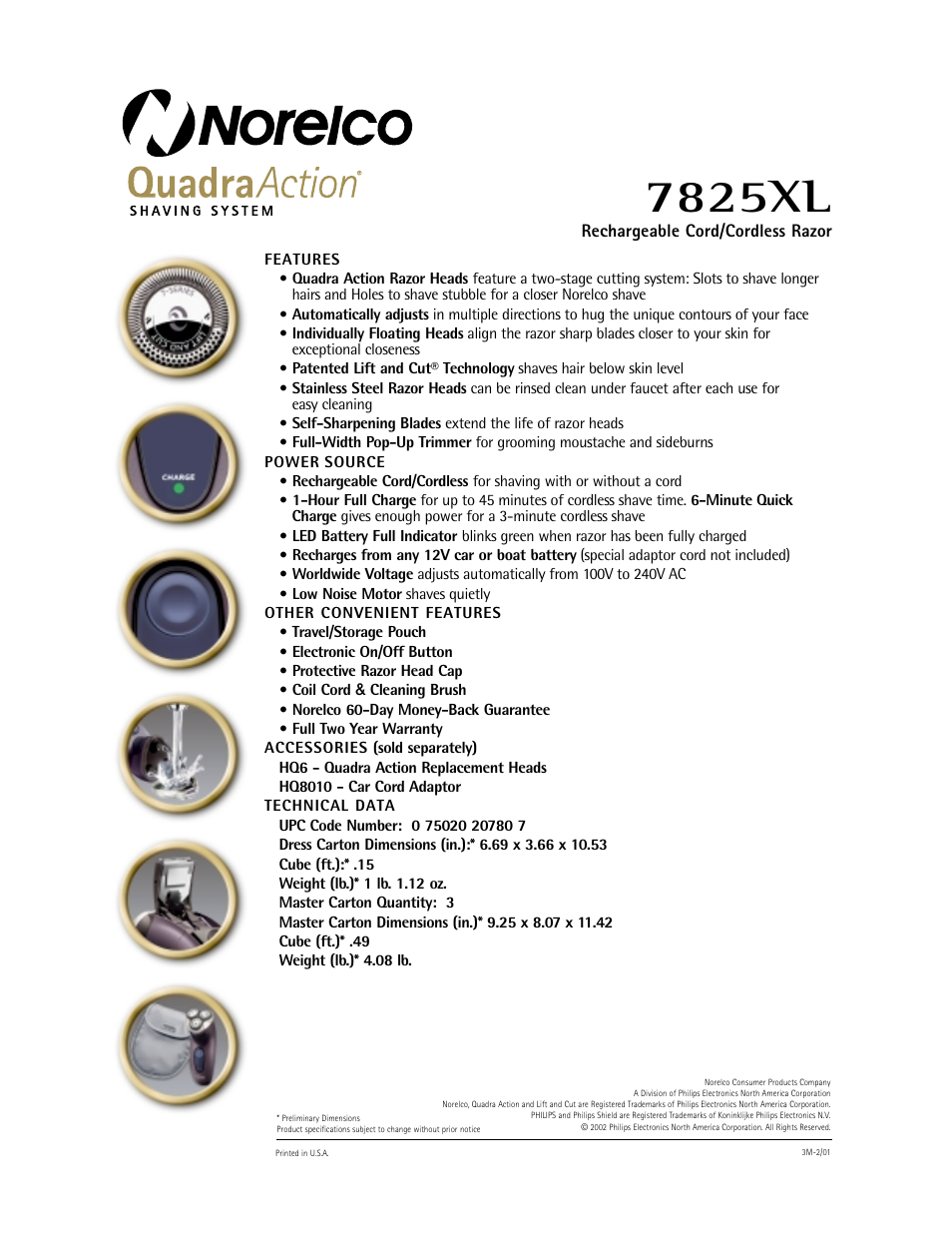 7825xl | Philips 7825XL User Manual | Page 2 / 2