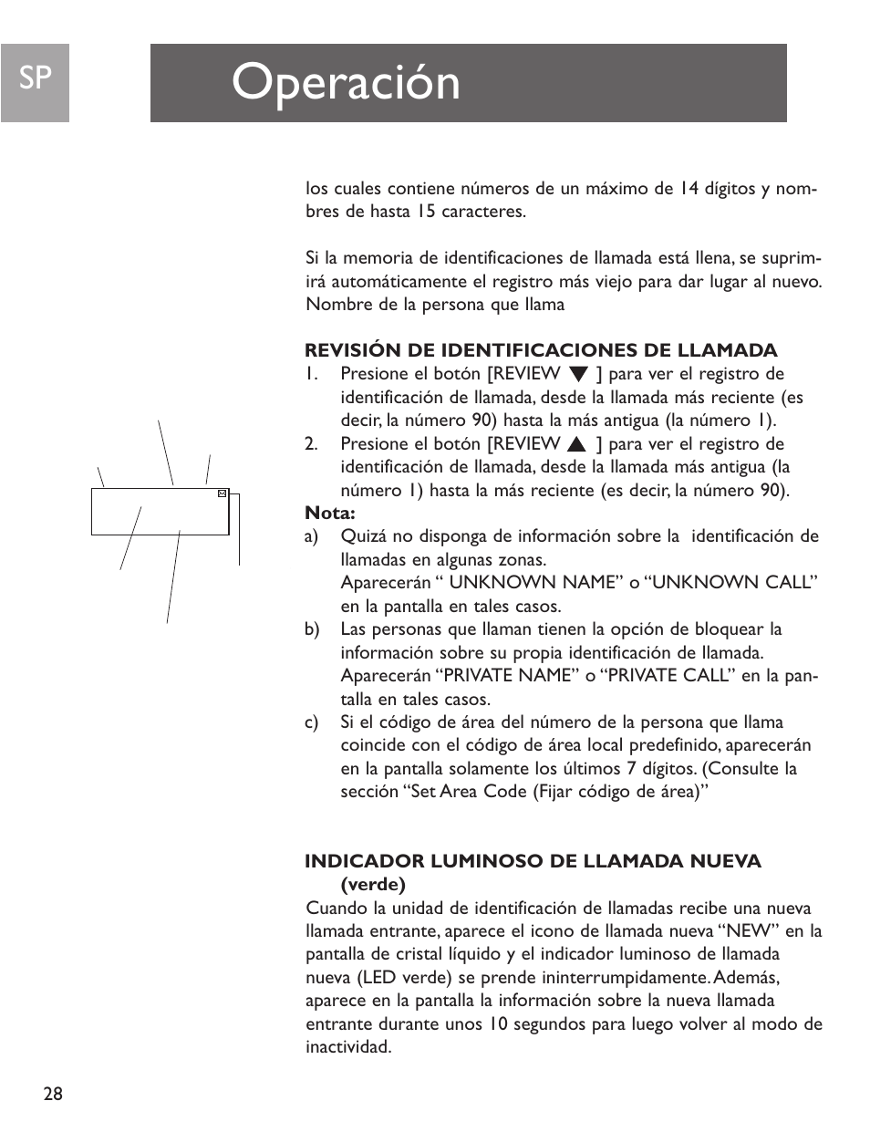 Operación | Philips SJA9192/17 User Manual | Page 28 / 40