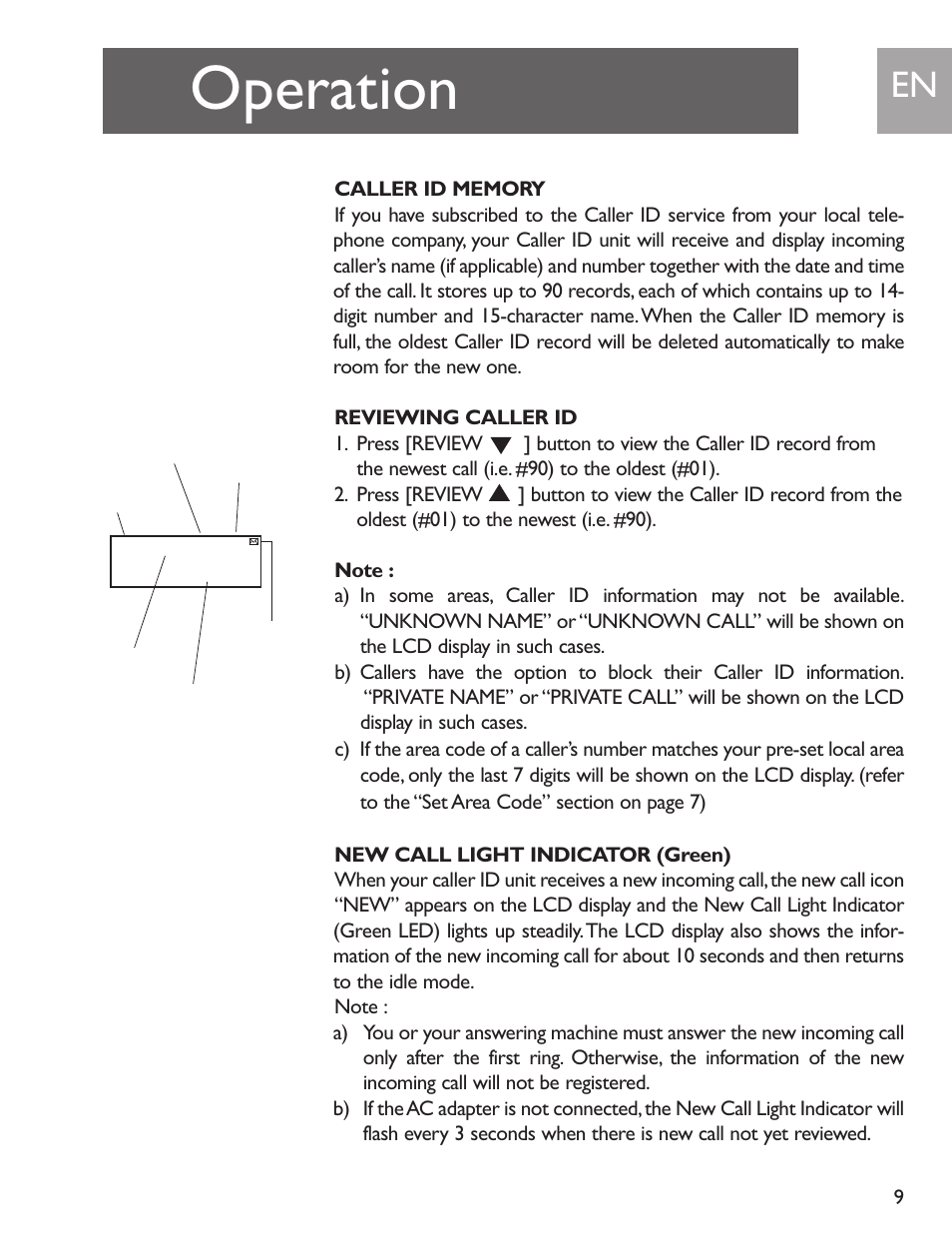 Operation | Philips SJA9192/17 User Manual | Page 9 / 40