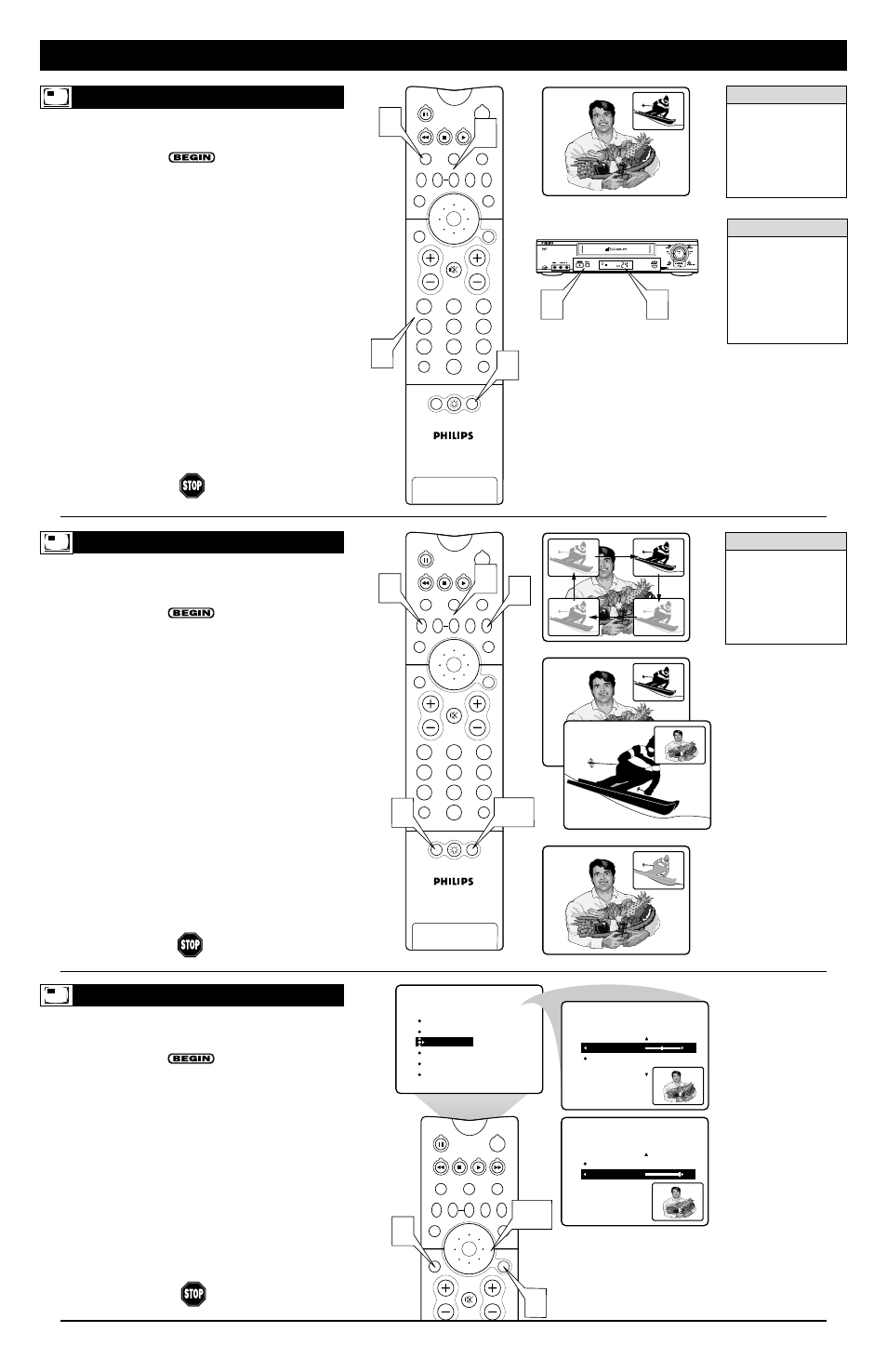 Pip) f, Sing the, Icture | Eature, Continued, Pip b | Philips 50PP 9202 User Manual | Page 7 / 8