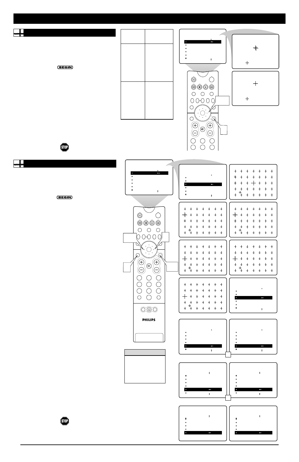 Djusting the, Anual, Onverge | Ontrols c, Ultipoint | Philips 50PP 9202 User Manual | Page 8 / 8
