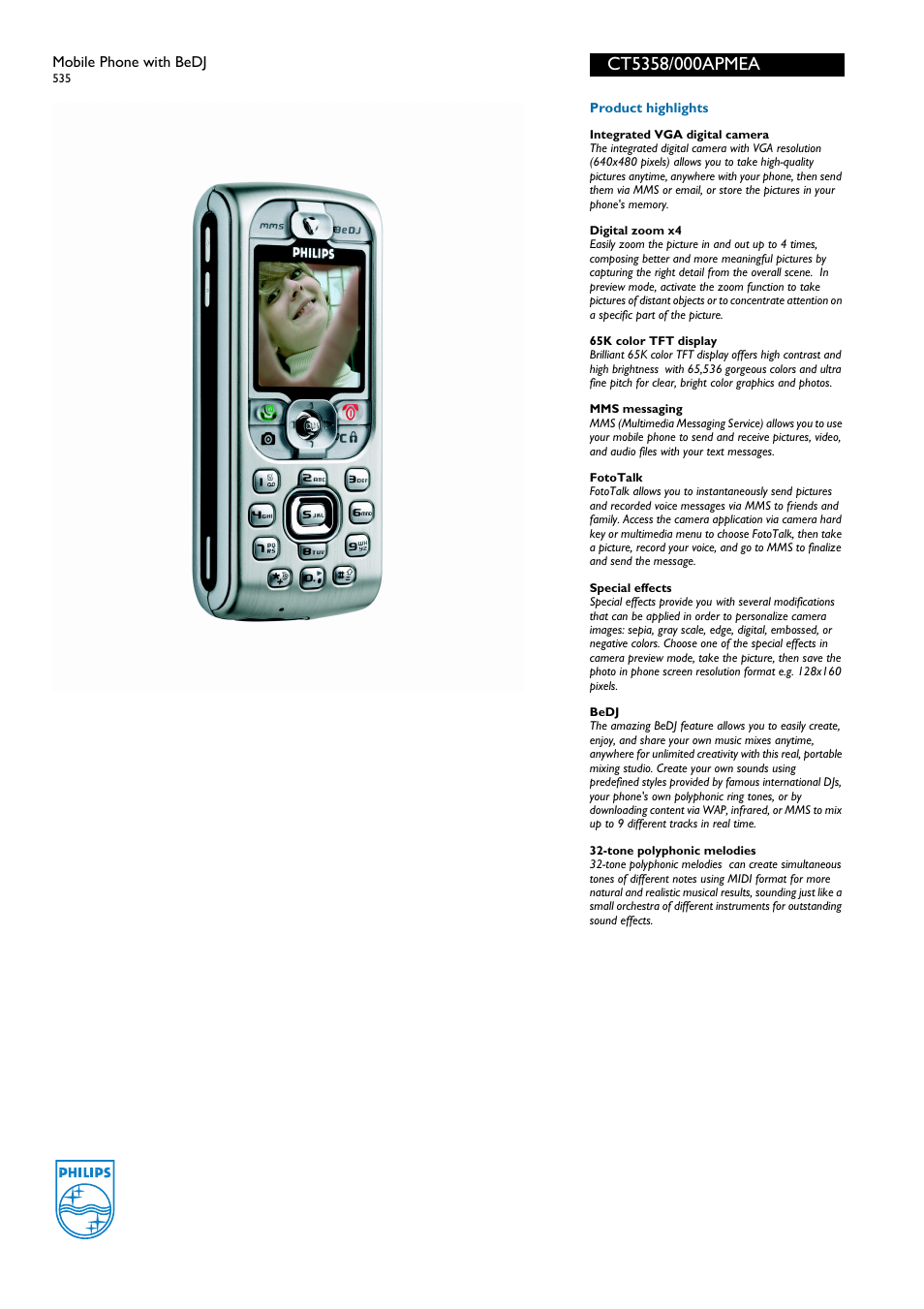 For preview purpose only | Philips CT5358 User Manual | Page 3 / 3