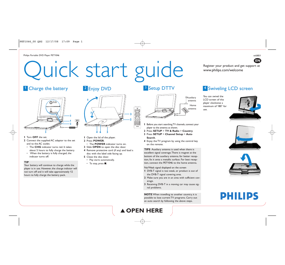 Philips PET1046/12 User Manual | 1 page