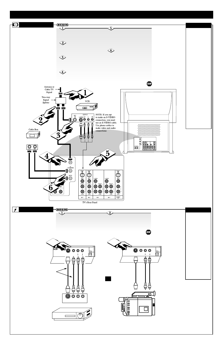 Tv (b, Tv c, Ooking | Asic, Onnections | Philips 55PP9401 User Manual | Page 2 / 8