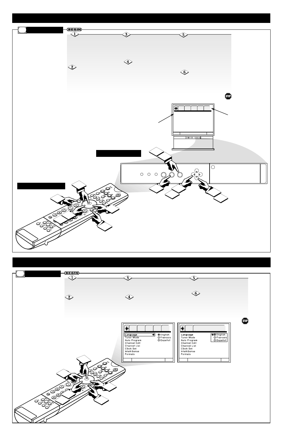 Sing the, Screen, Enu m | Etup, Ontrols, Tv o | Philips 55PP9401 User Manual | Page 4 / 8