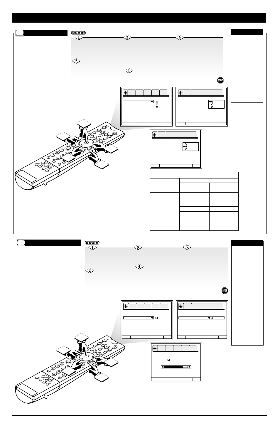 Sing the, Etup, Ontrols t | Uner, Rogram | Philips 55PP9401 User Manual | Page 5 / 8