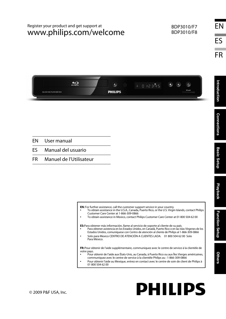 Philips BDP3010 User Manual | 52 pages