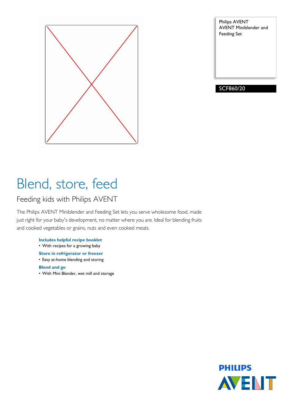 Philips AVENT SCF860 User Manual | 2 pages