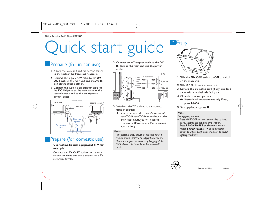 Philips PET7432/05 User Manual | 1 page