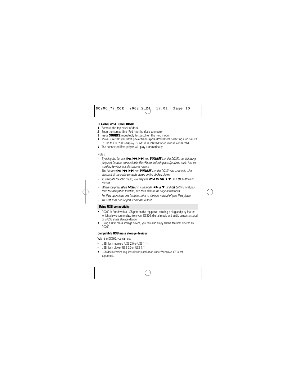 Philips DC200/79 User Manual | Page 10 / 18