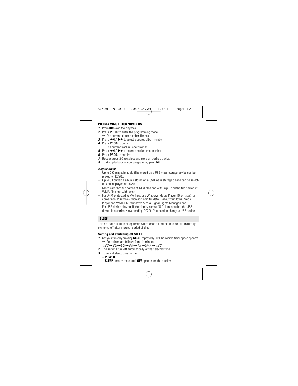Philips DC200/79 User Manual | Page 12 / 18