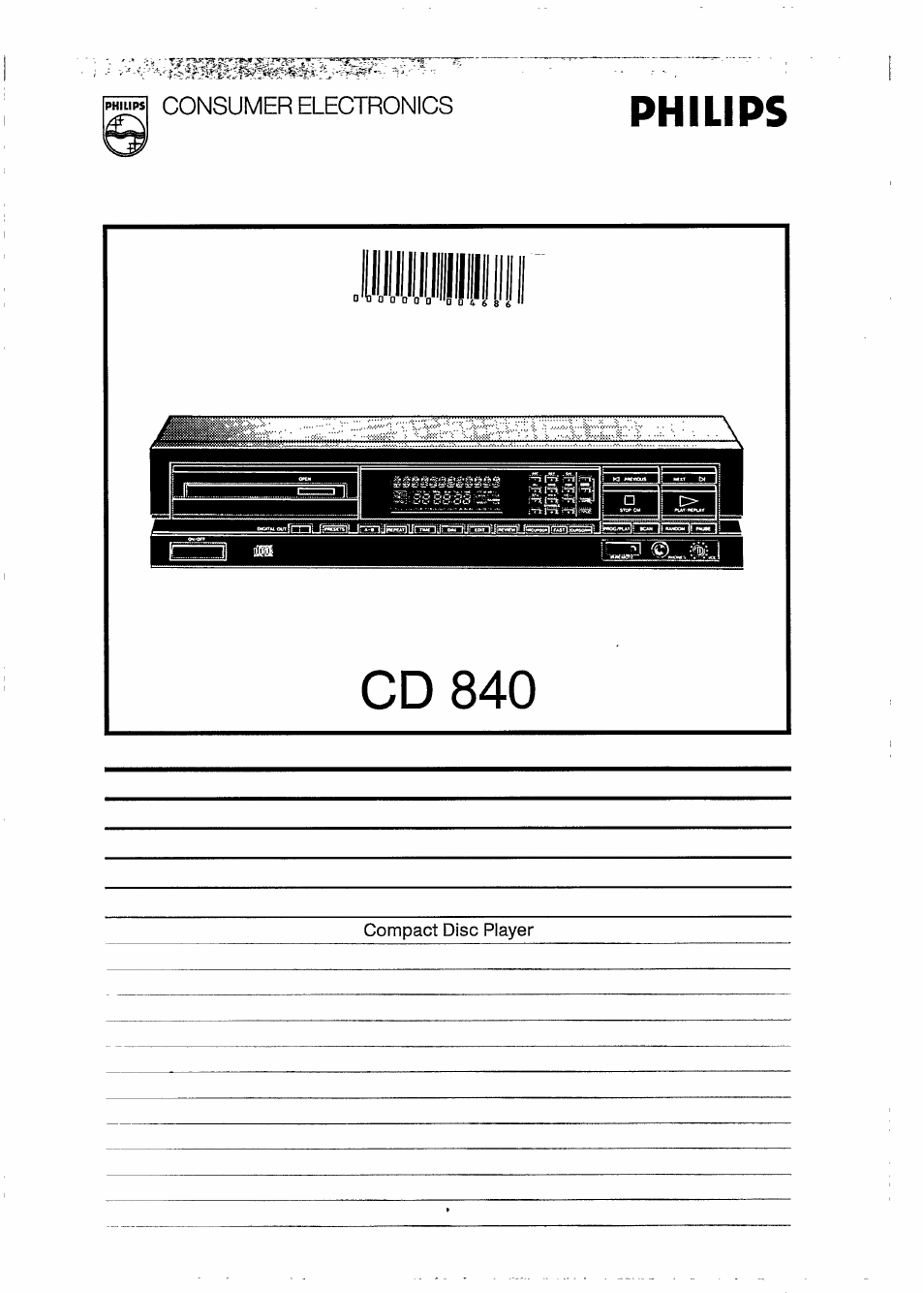 Philips CD 840 User Manual | 14 pages