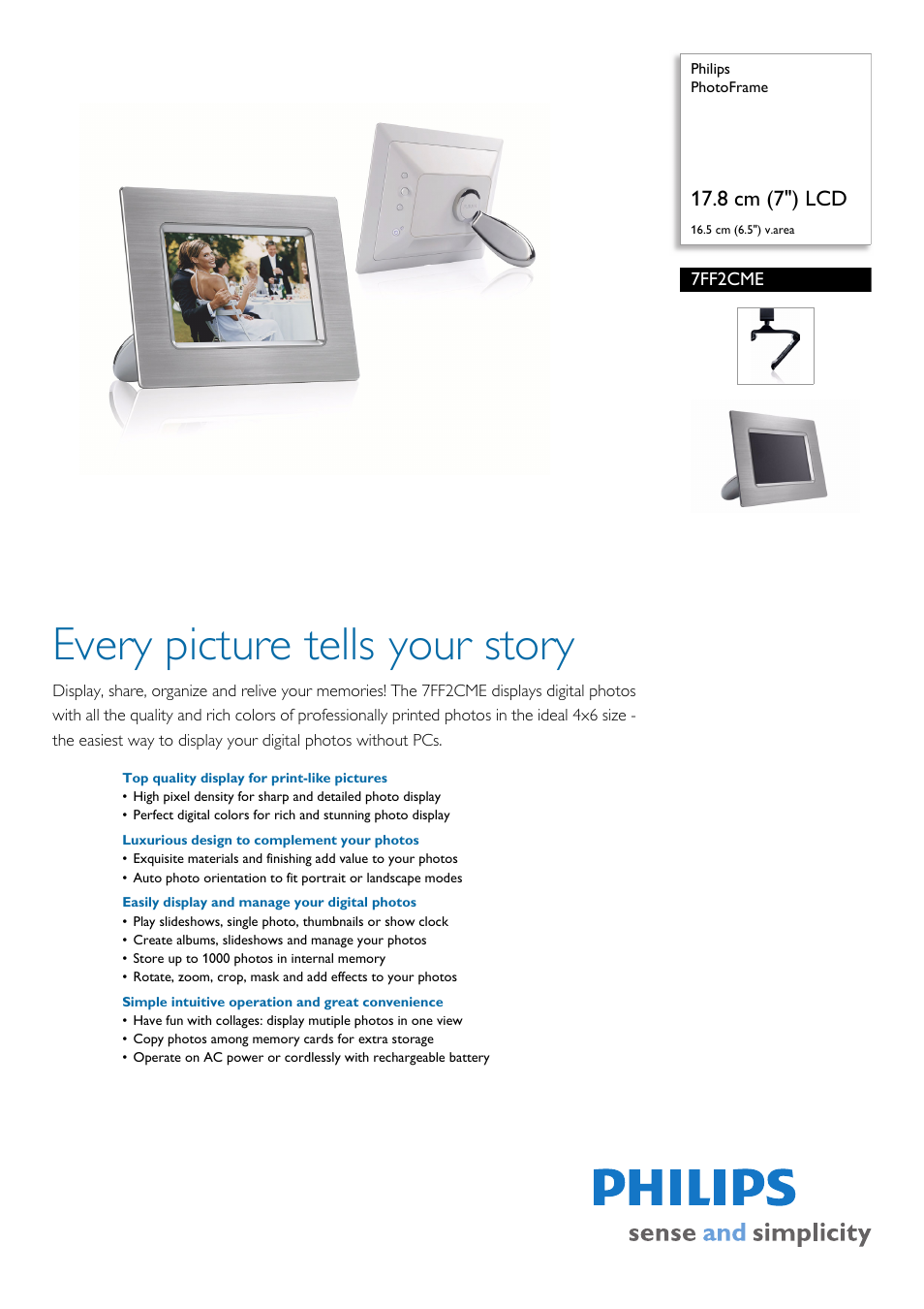 Philips 7FF2CME User Manual | 2 pages