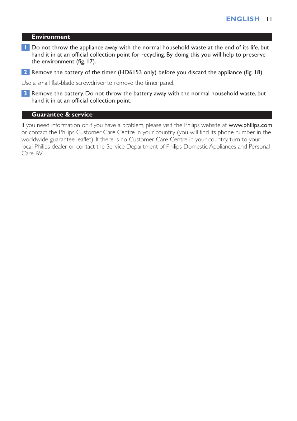 Philips Cucina HD6152 User Manual | Page 11 / 70