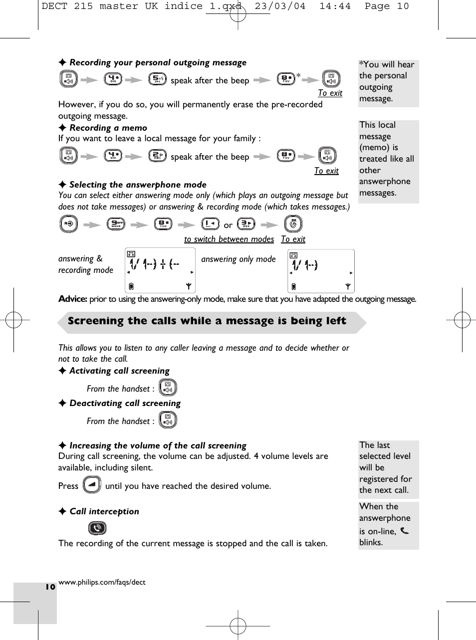 Philips DECT 211  EN User Manual | Page 12 / 20