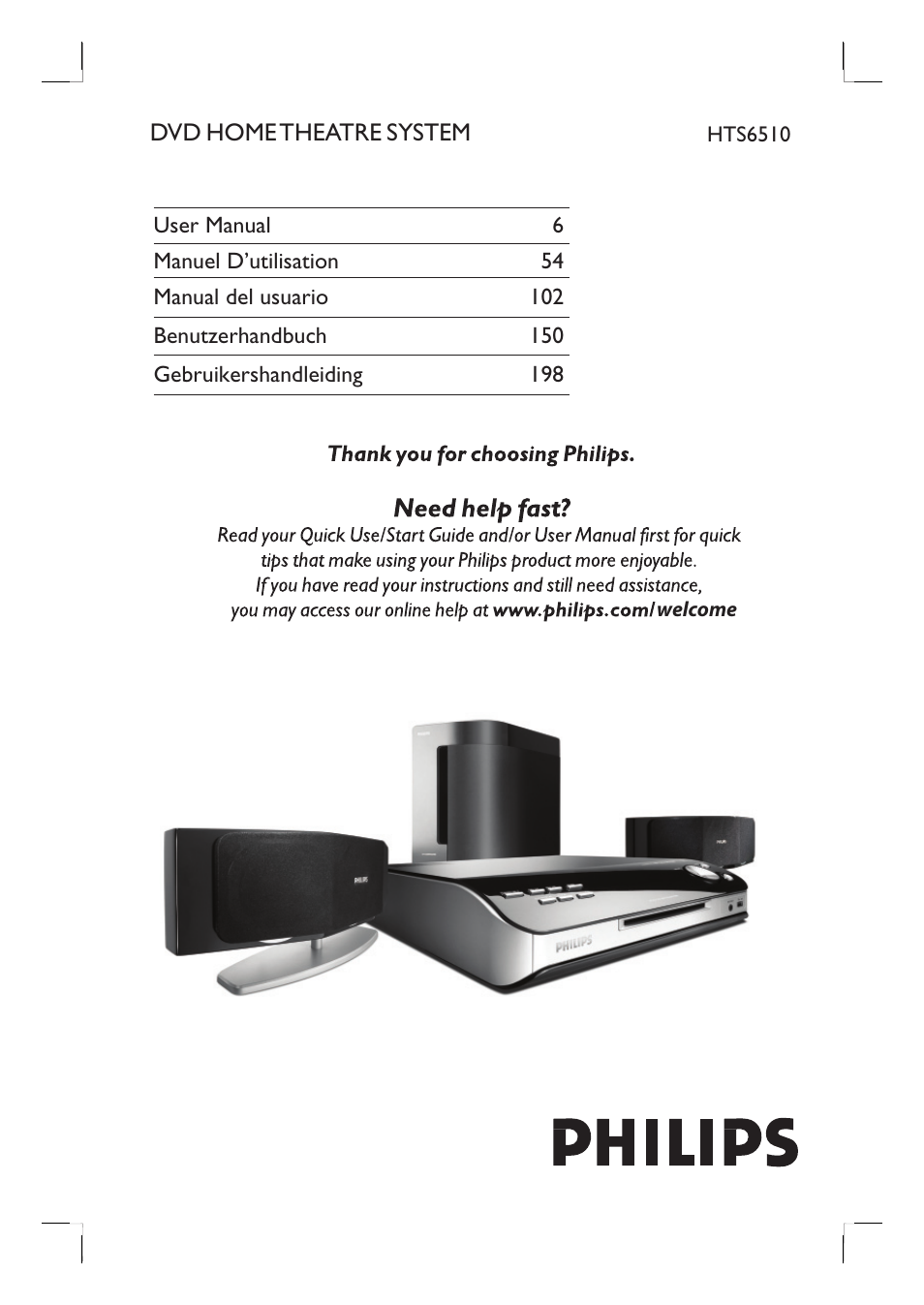 Philips HTS6510 User Manual | 53 pages
