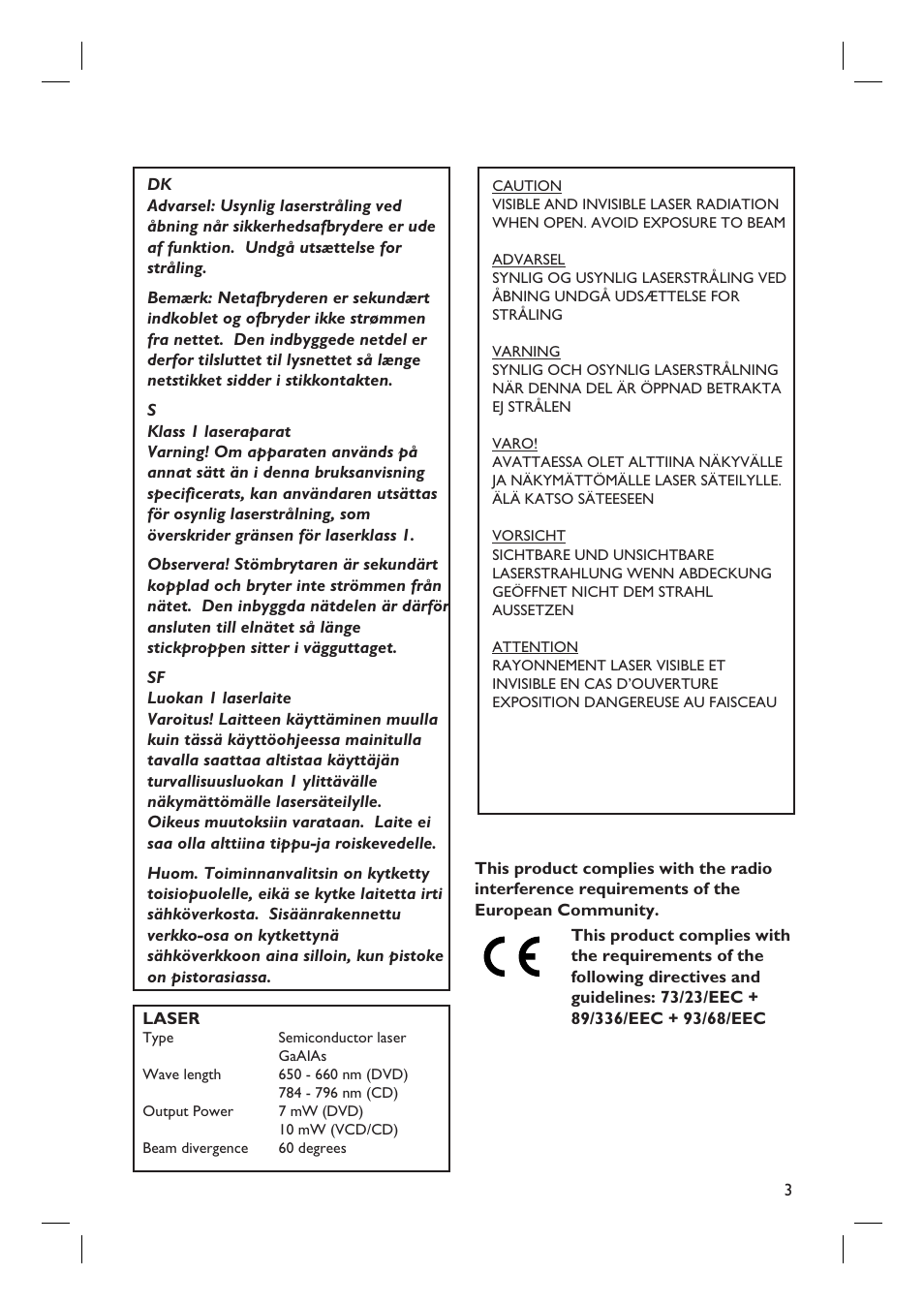 Philips HTS6510 User Manual | Page 3 / 53