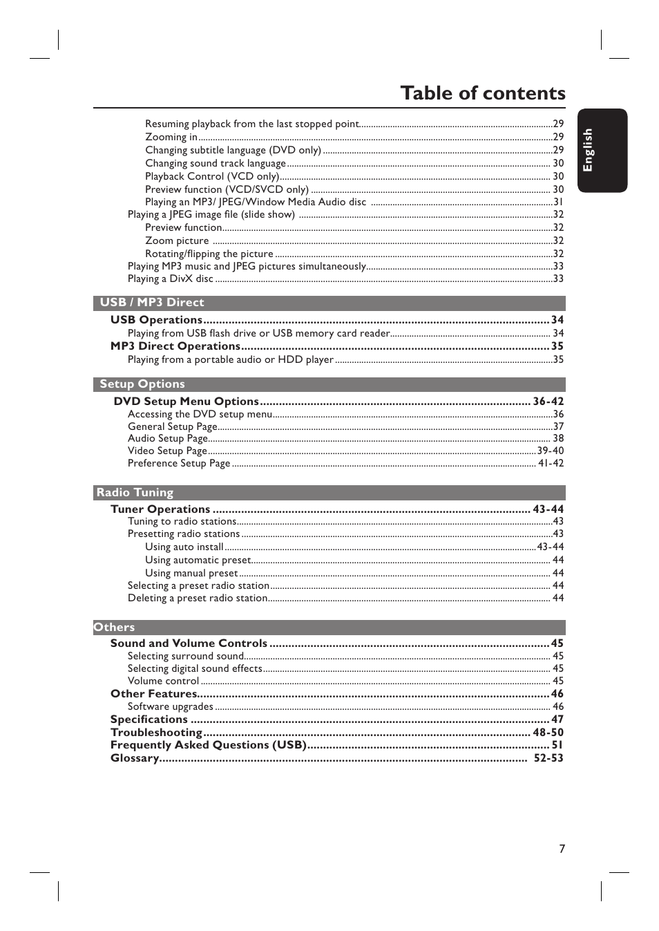 Philips HTS6510 User Manual | Page 7 / 53