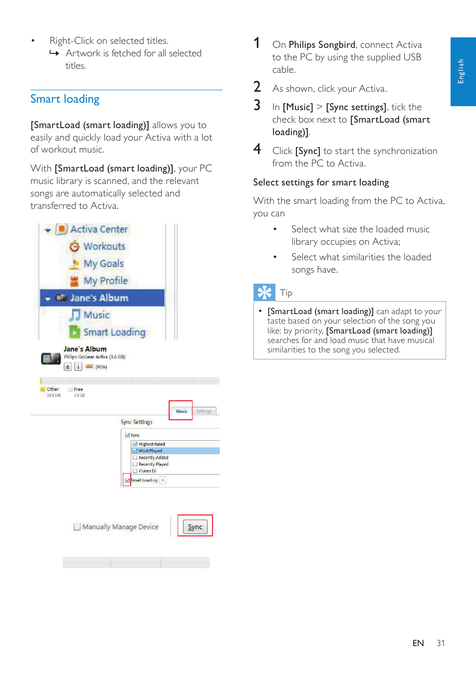 Smart loading | Philips ACT101M/17 User Manual | Page 31 / 43