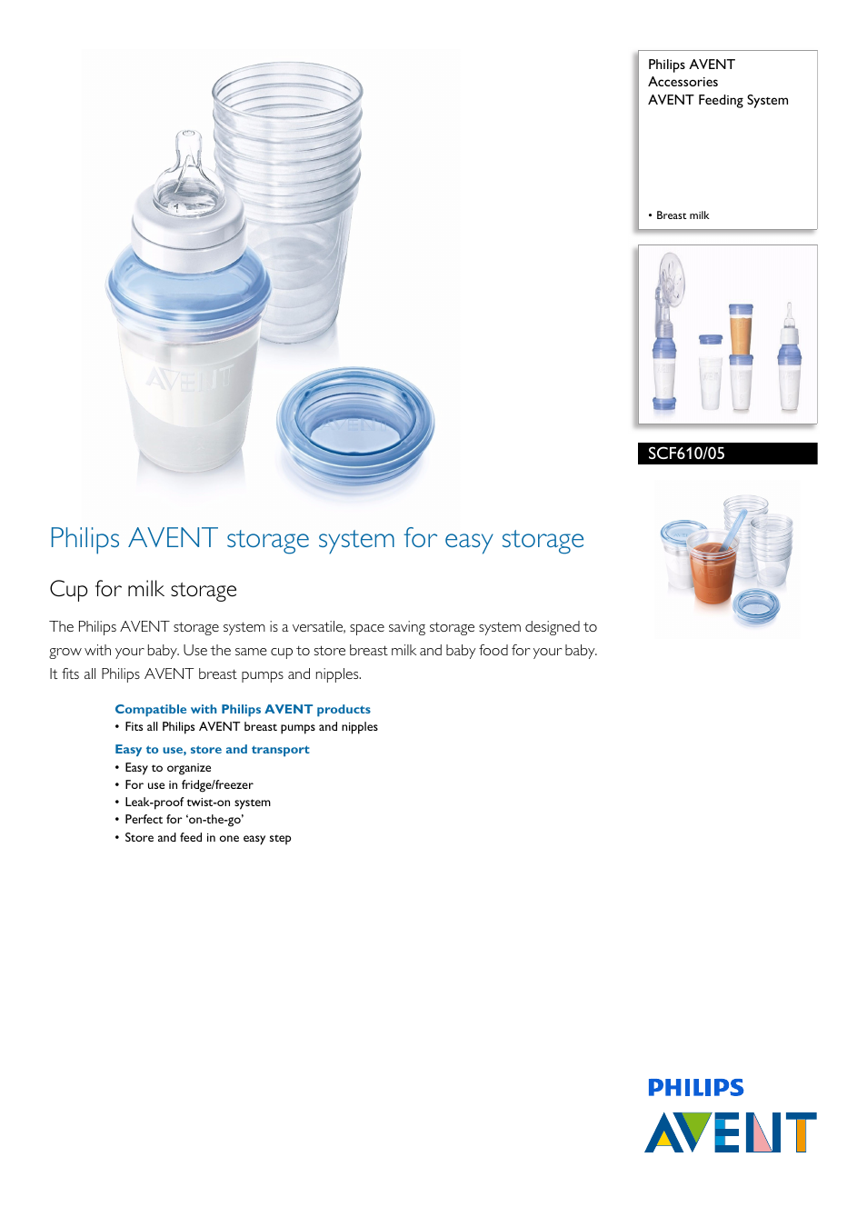 Philips AVENT VIA SCF610/05 User Manual | 2 pages