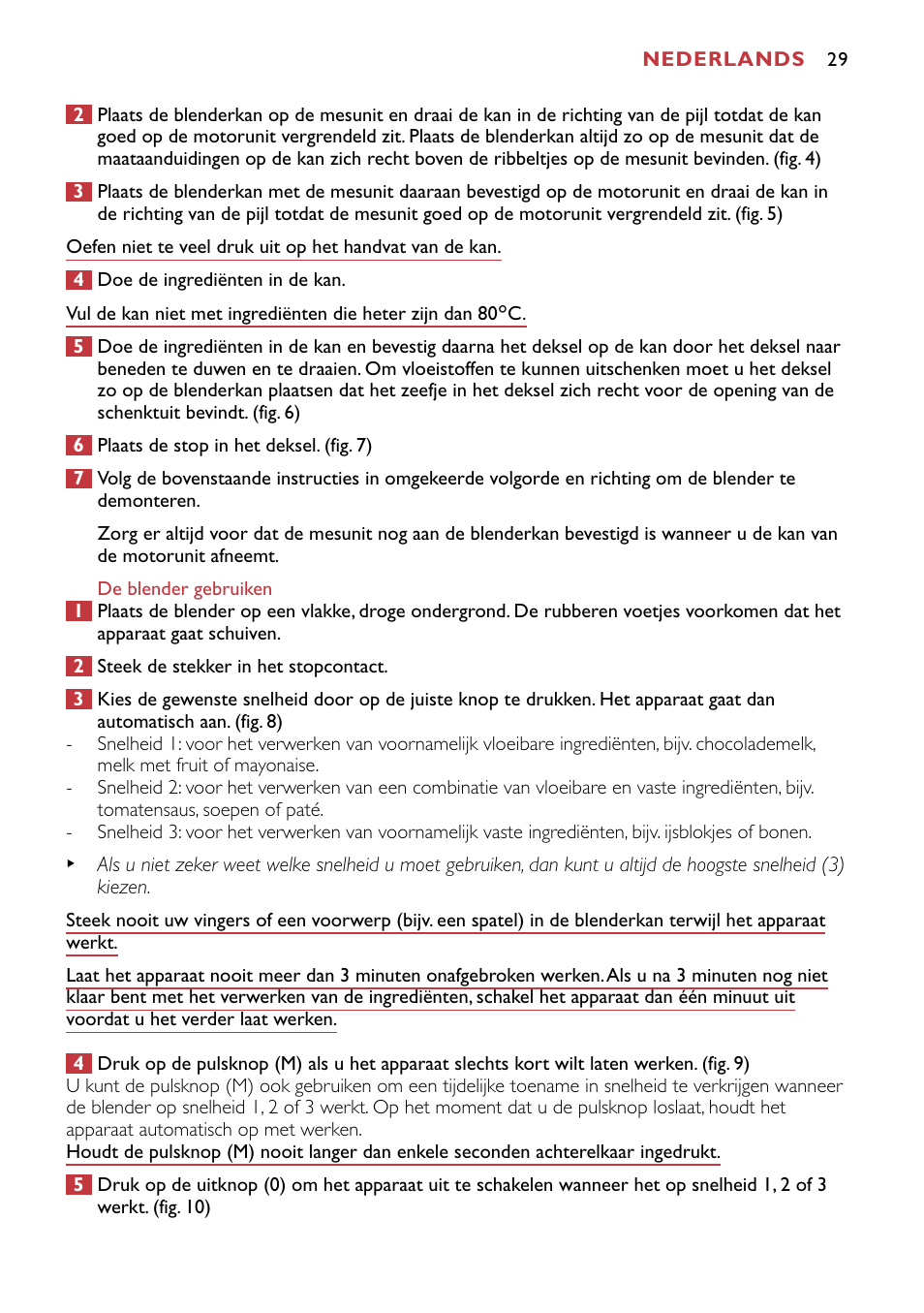 Philips HR1741 User Manual | Page 29 / 100