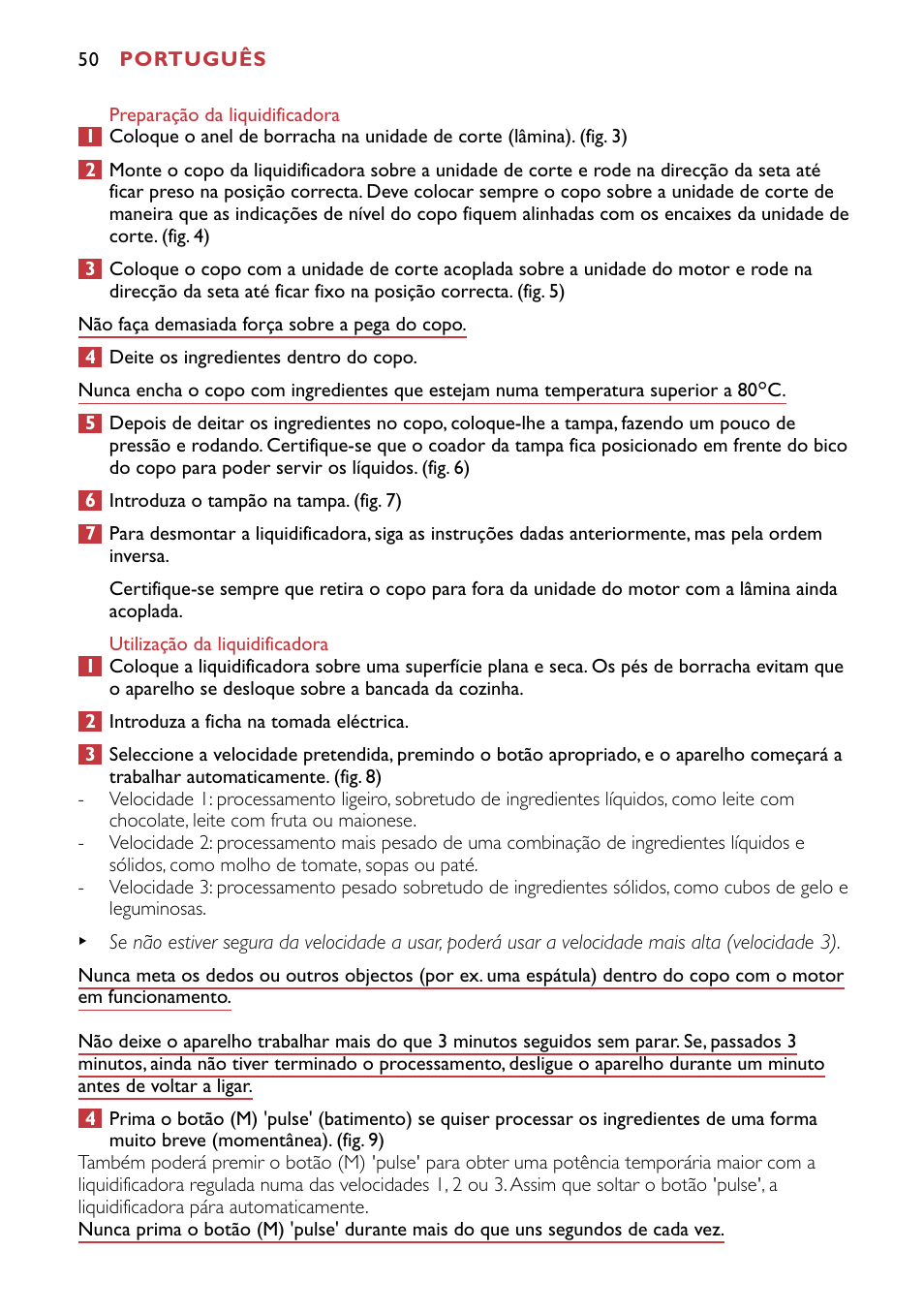 Philips HR1741 User Manual | Page 50 / 100