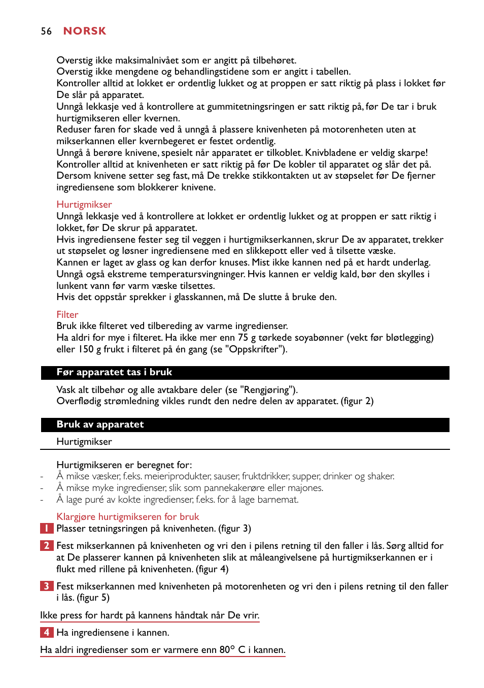 Philips HR1741 User Manual | Page 56 / 100