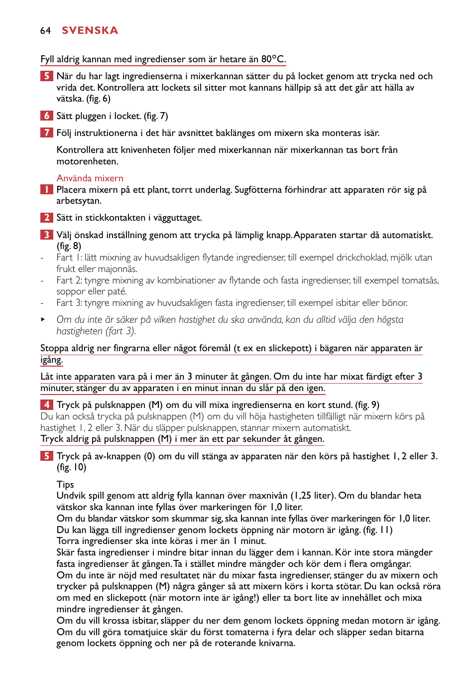 Philips HR1741 User Manual | Page 64 / 100