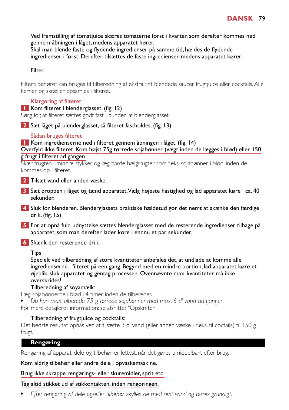 Philips HR1741 User Manual | Page 79 / 100