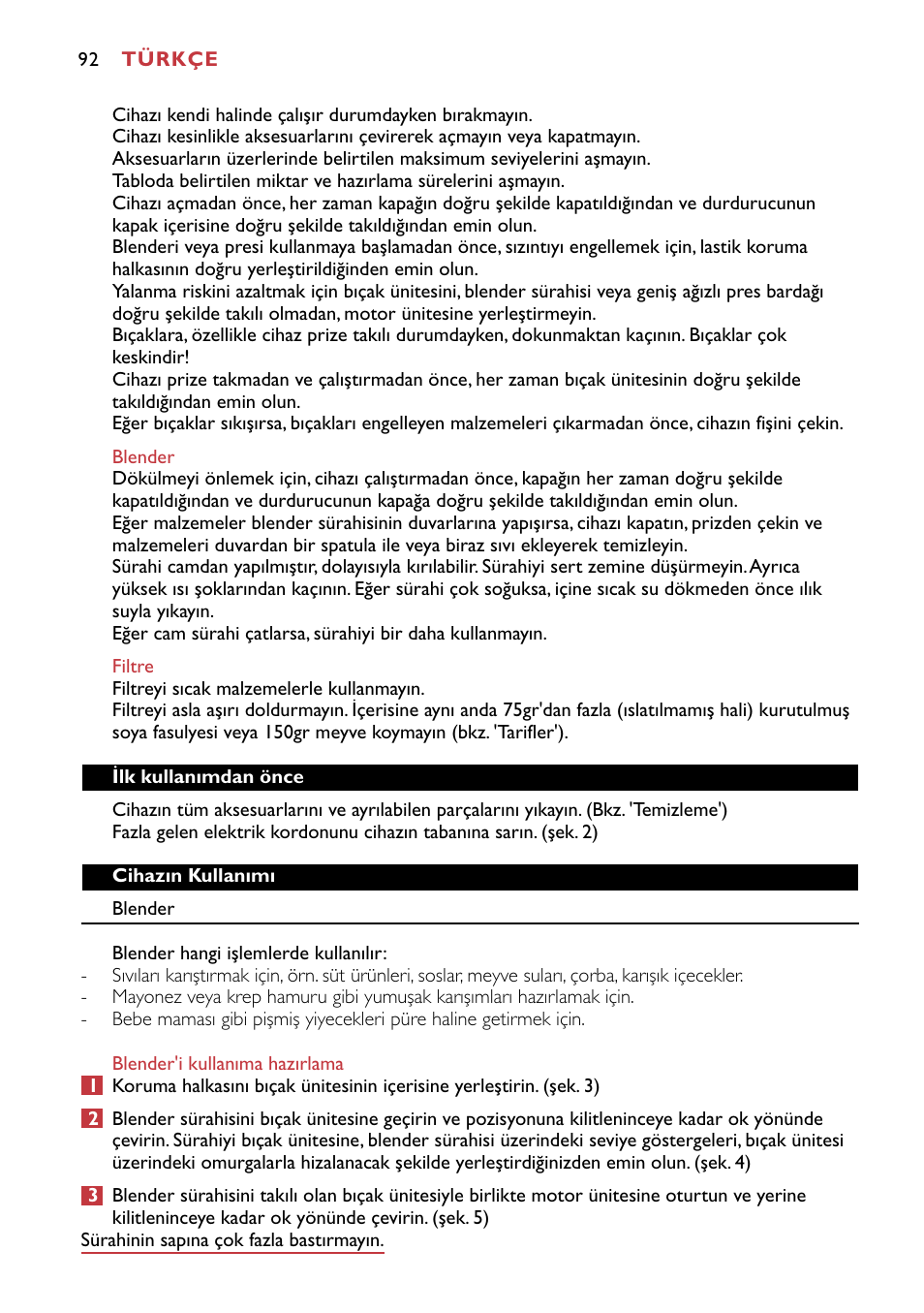 Philips HR1741 User Manual | Page 92 / 100