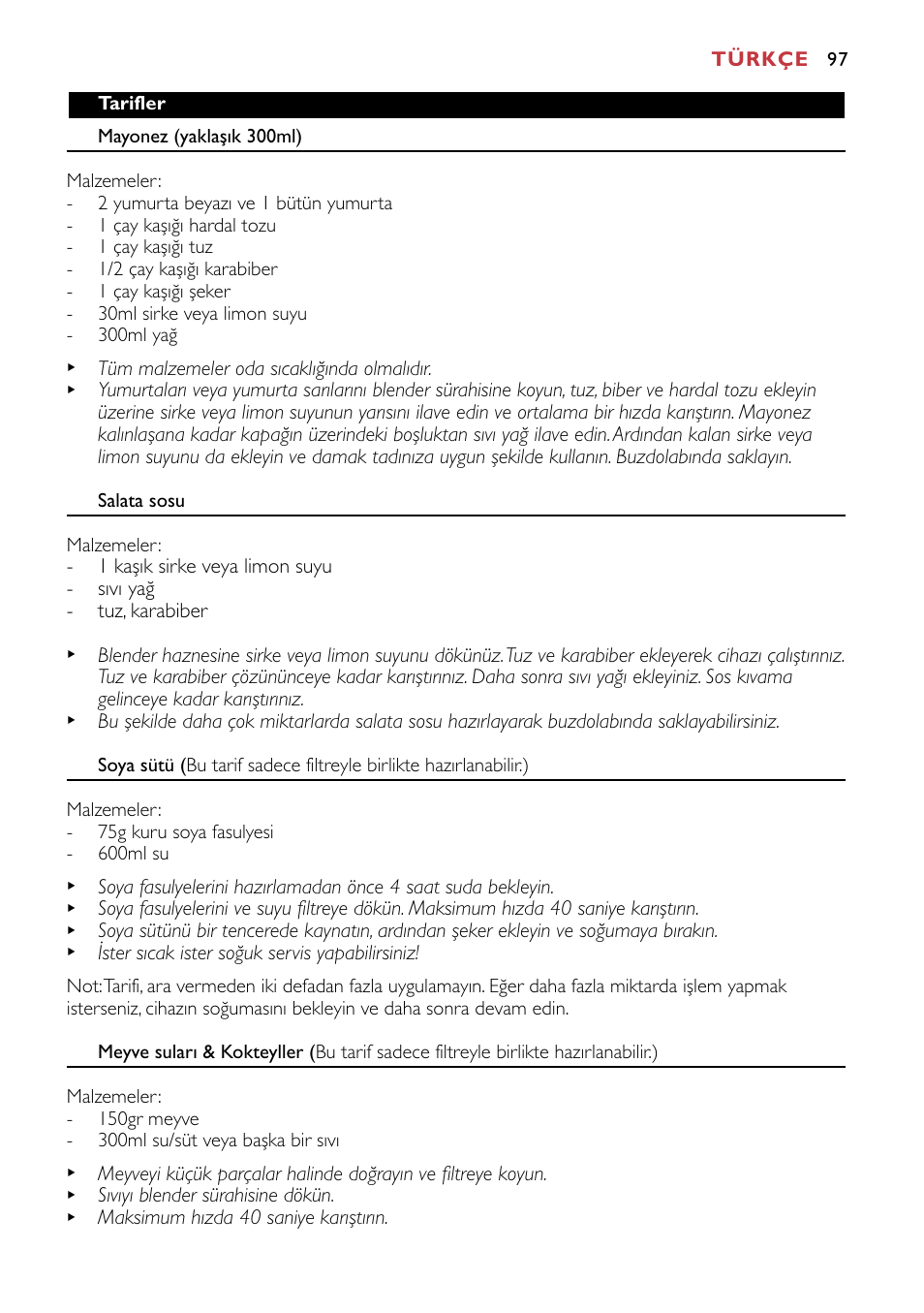 Philips HR1741 User Manual | Page 97 / 100