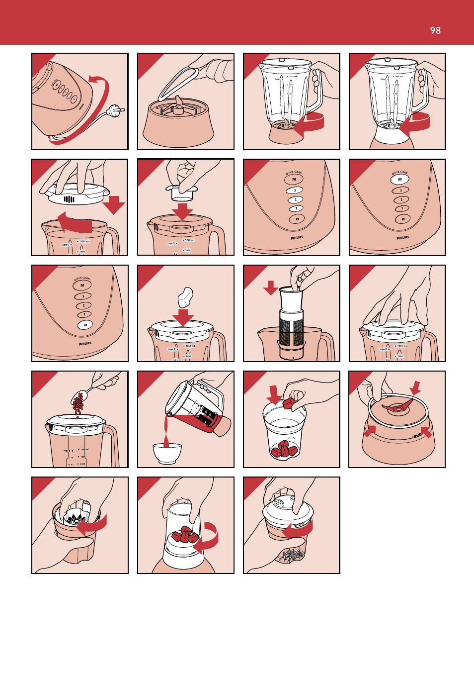 Philips HR1741 User Manual | Page 98 / 100