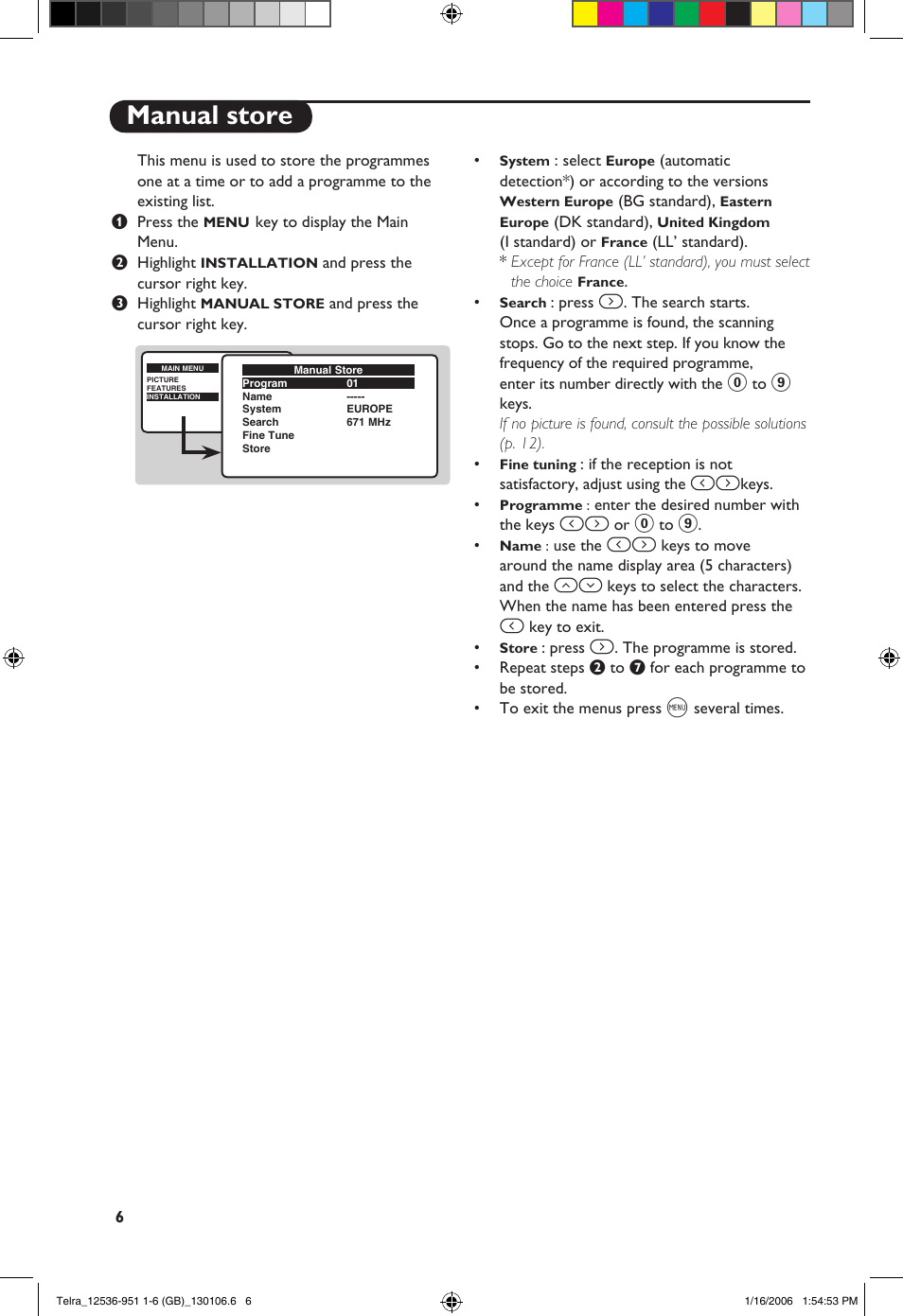 Manual store | Philips 14PT1521 User Manual | Page 8 / 76