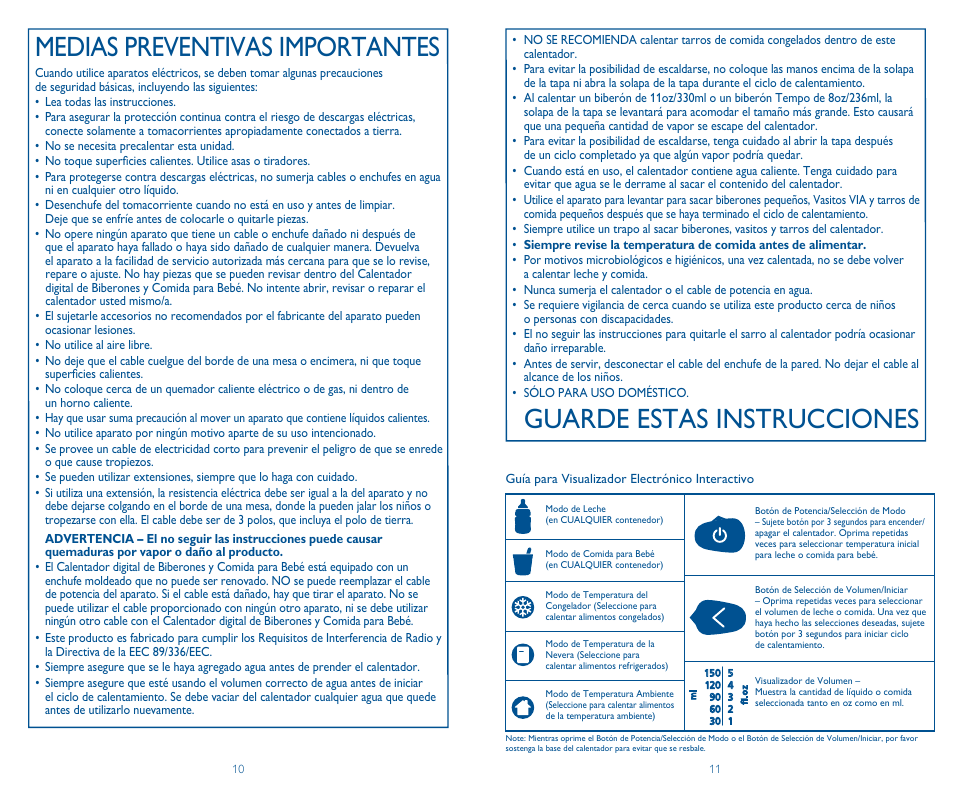 Medias preventivas importantes, Guarde estas instrucciones | Philips SCF260/33 User Manual | Page 6 / 13