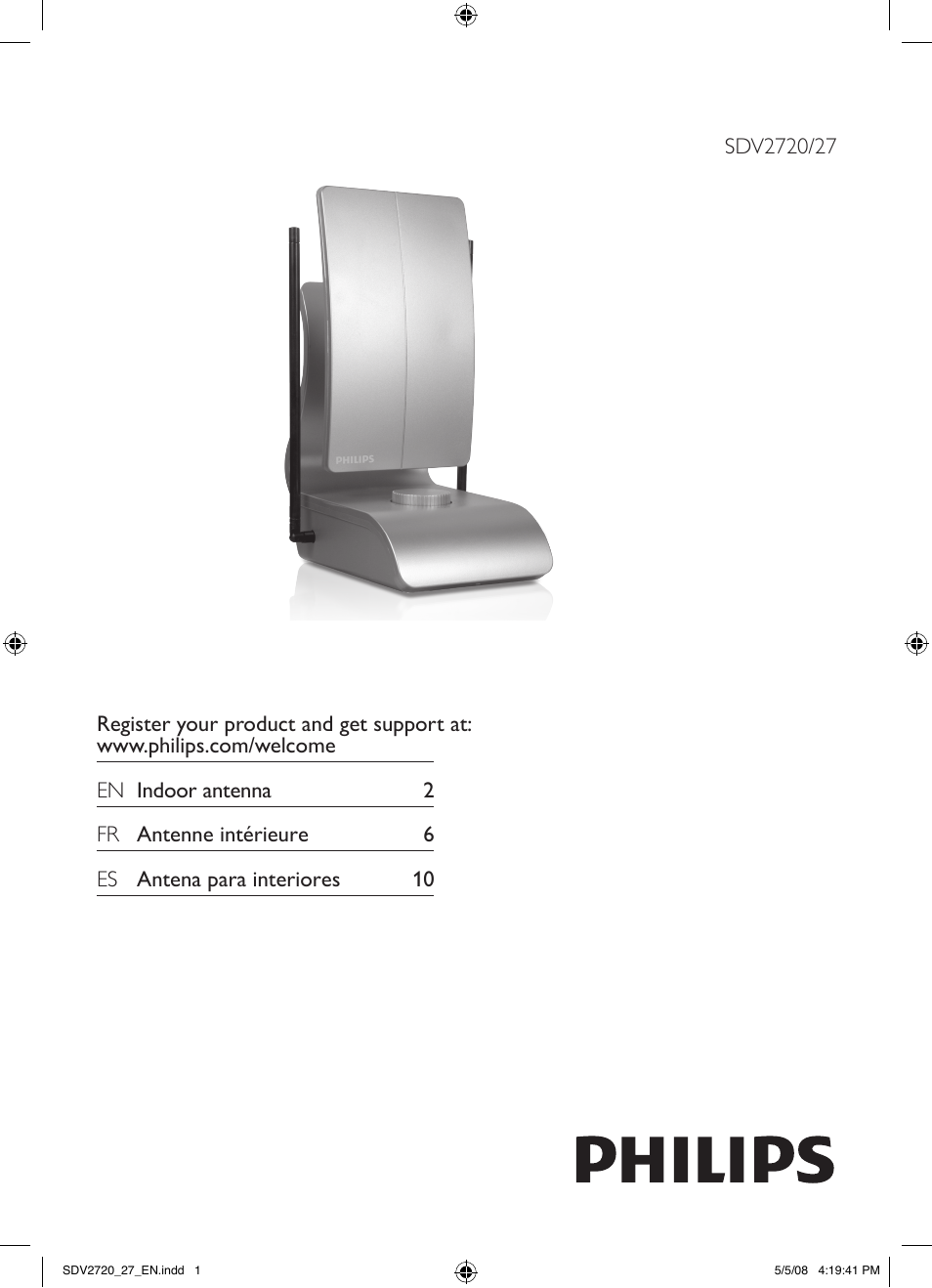 Philips SDV2720/27 User Manual | 16 pages