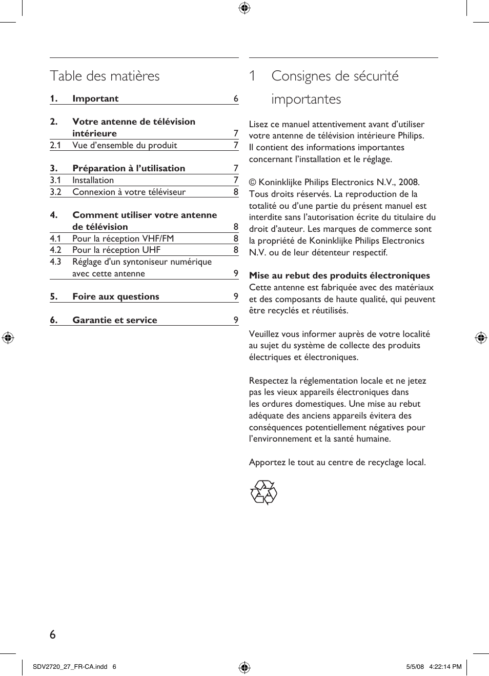 Philips SDV2720/27 User Manual | Page 6 / 16