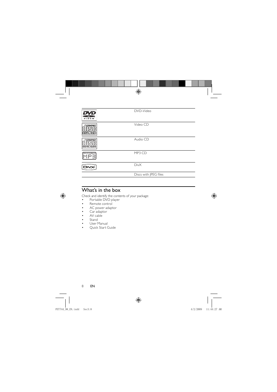 Philips PET744 User Manual | Page 7 / 20