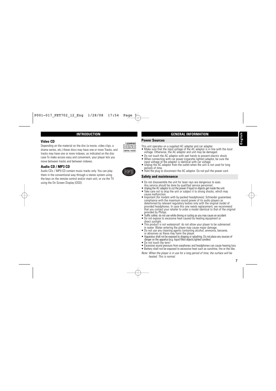 Philips PET702 User Manual | Page 7 / 18