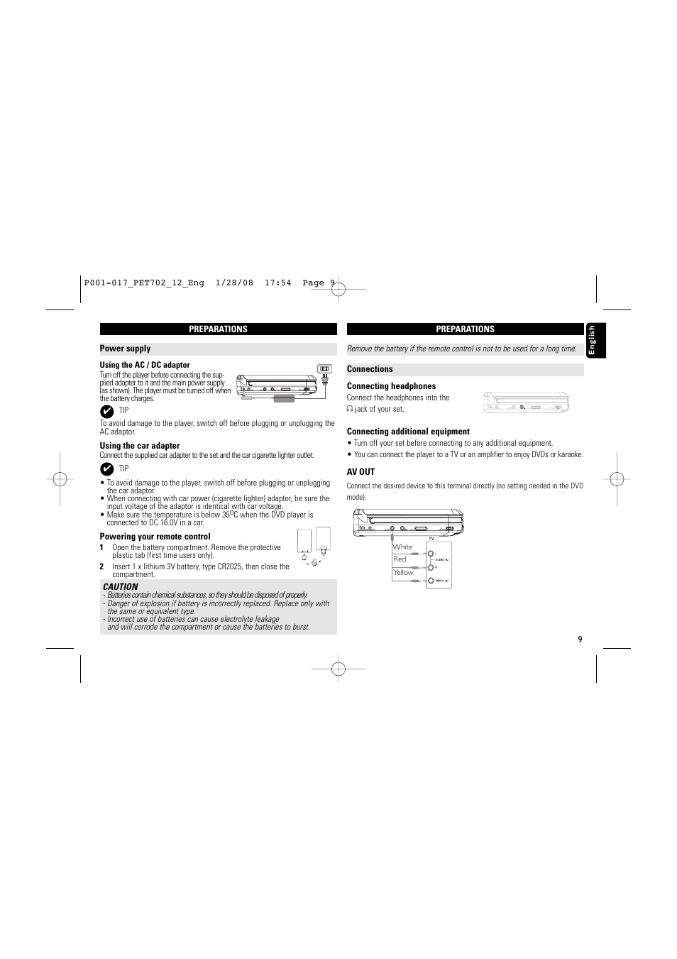 Philips PET702 User Manual | Page 9 / 18