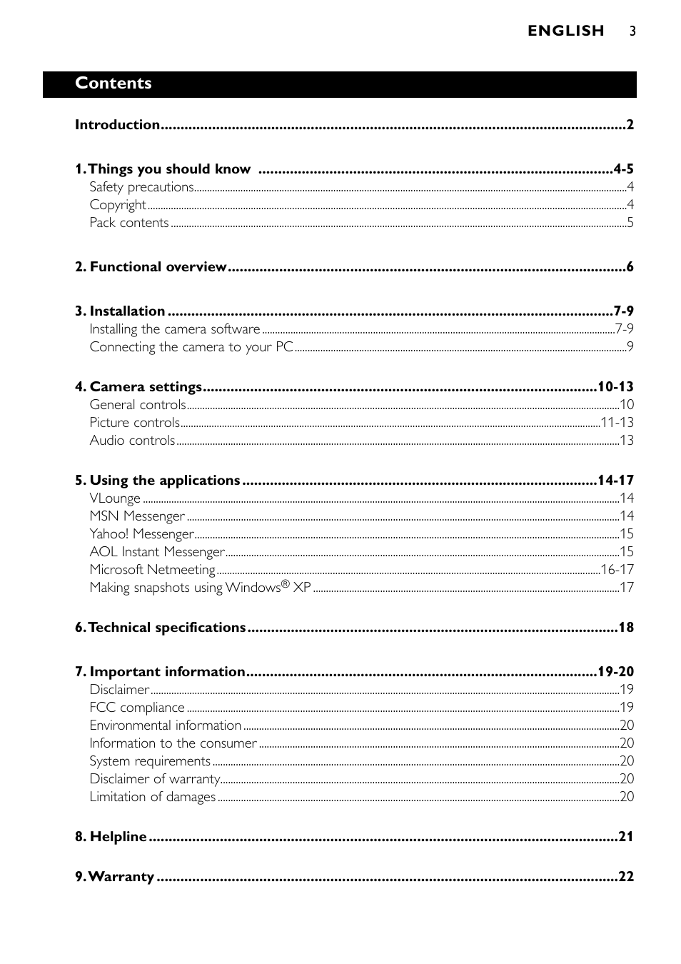 Philips SPC900NC/00 User Manual | Page 3 / 22