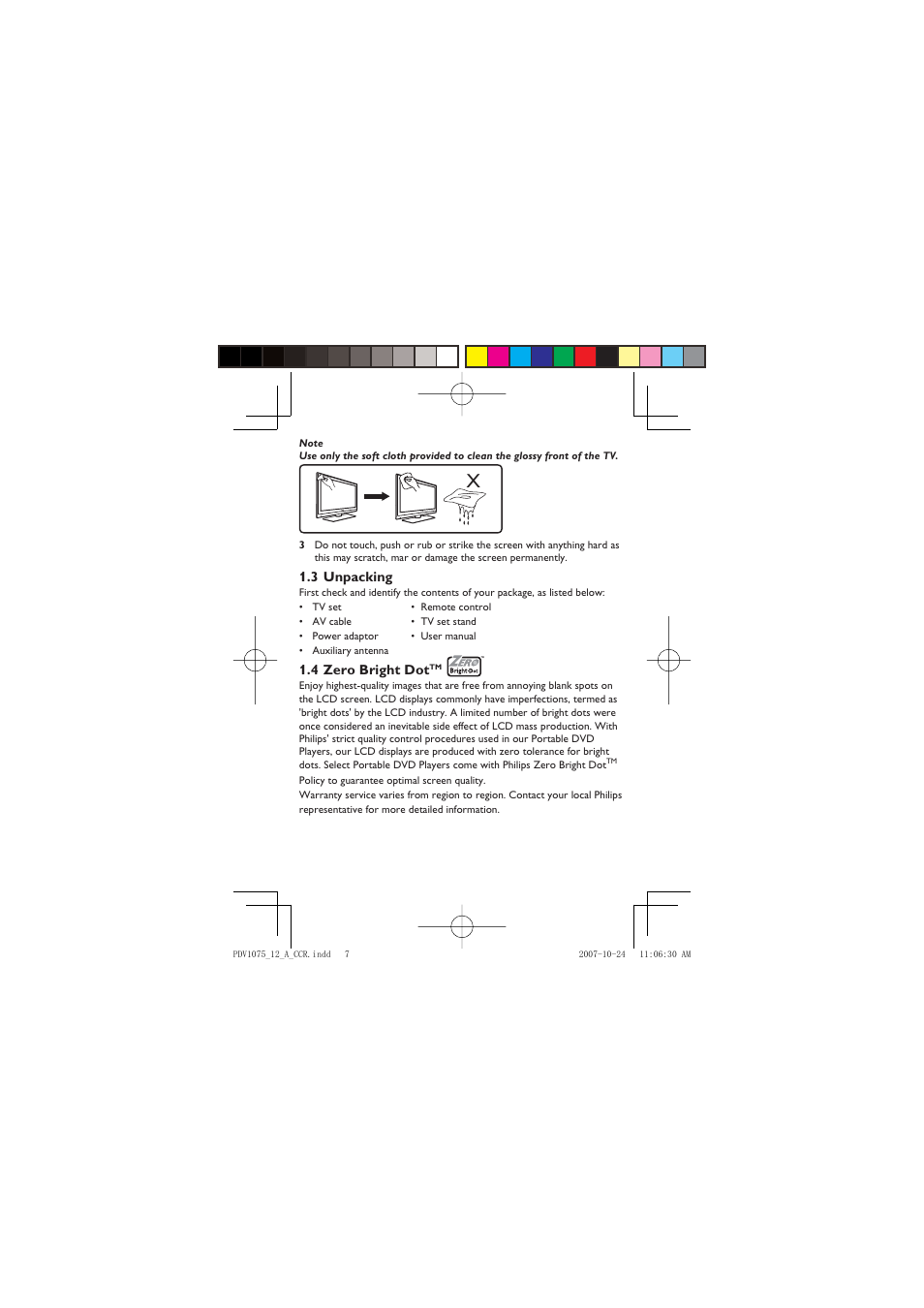 Philips PVD1075/12 User Manual | Page 7 / 31