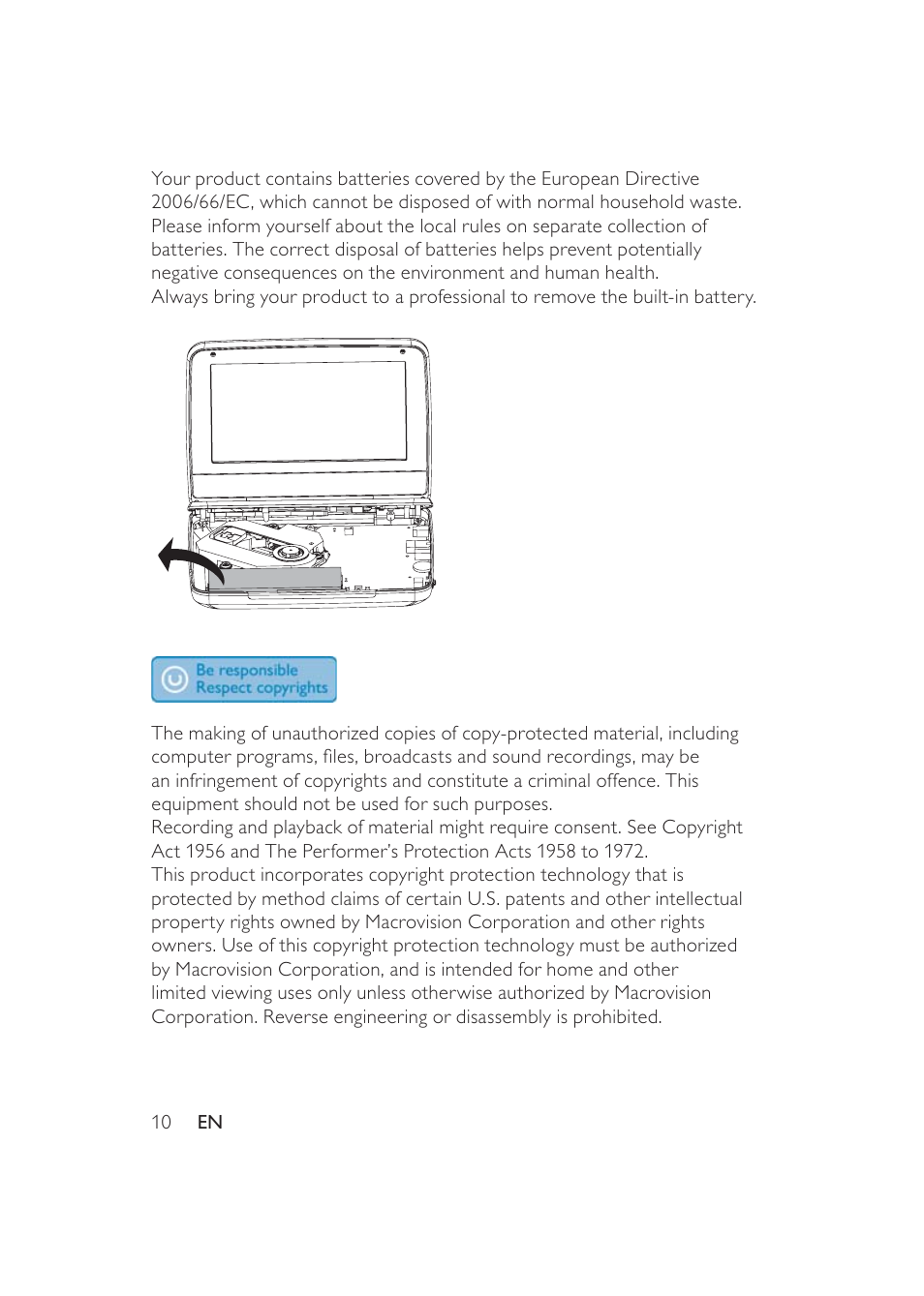 Philips PET741/37 User Manual | Page 10 / 20