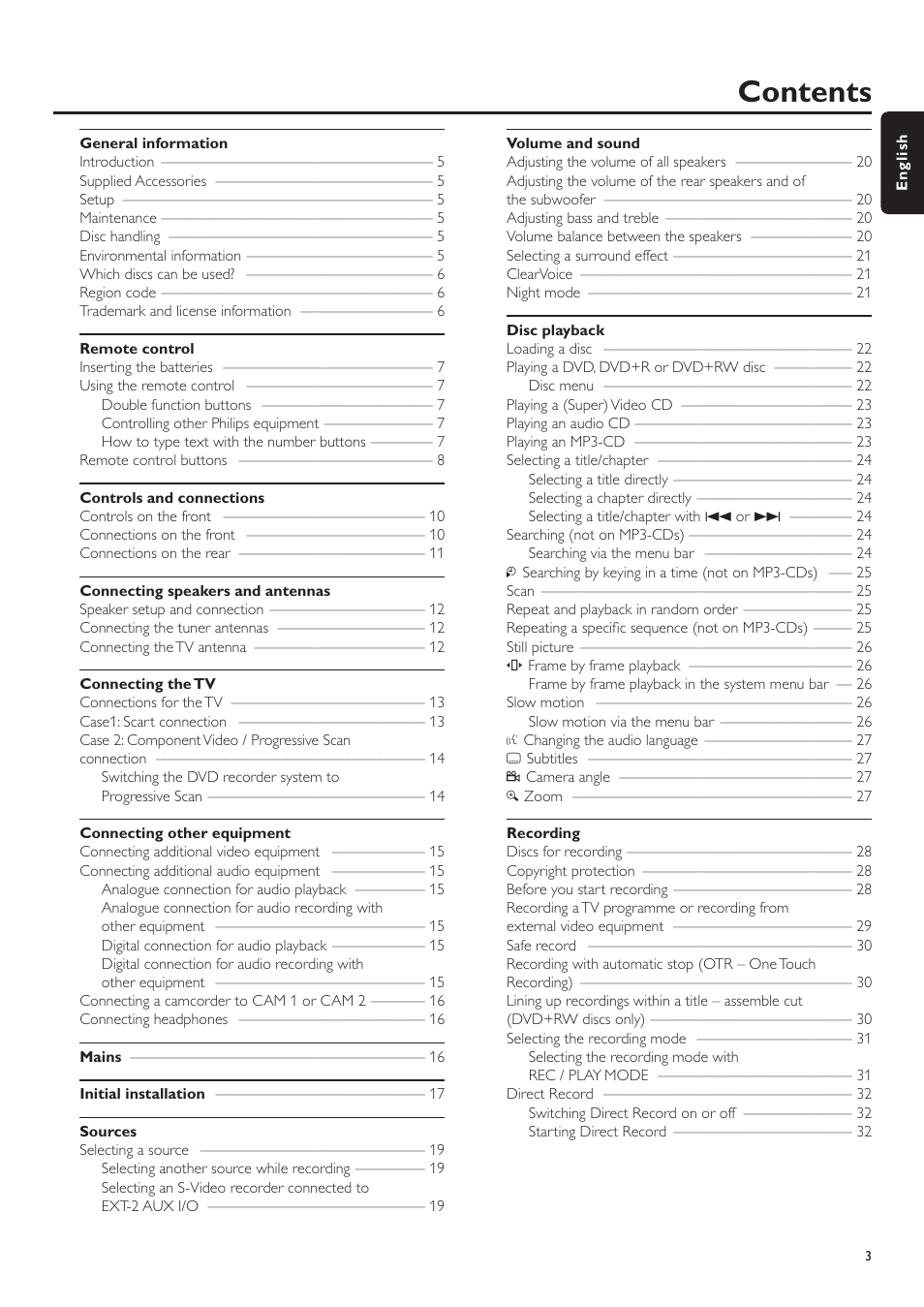 Philips LX7500R/04 User Manual | Page 3 / 70