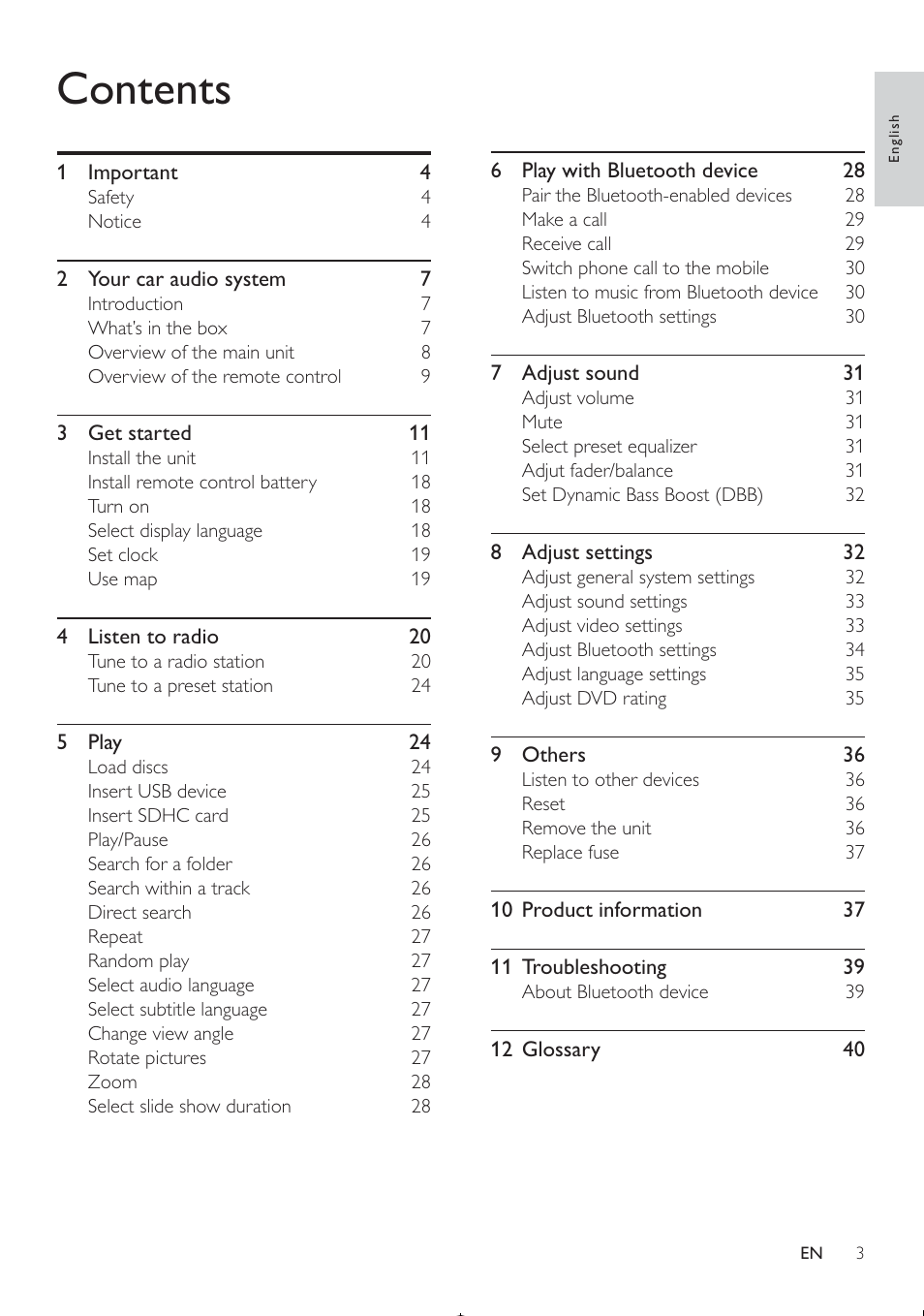 Philips CED370/00 User Manual | Page 2 / 41