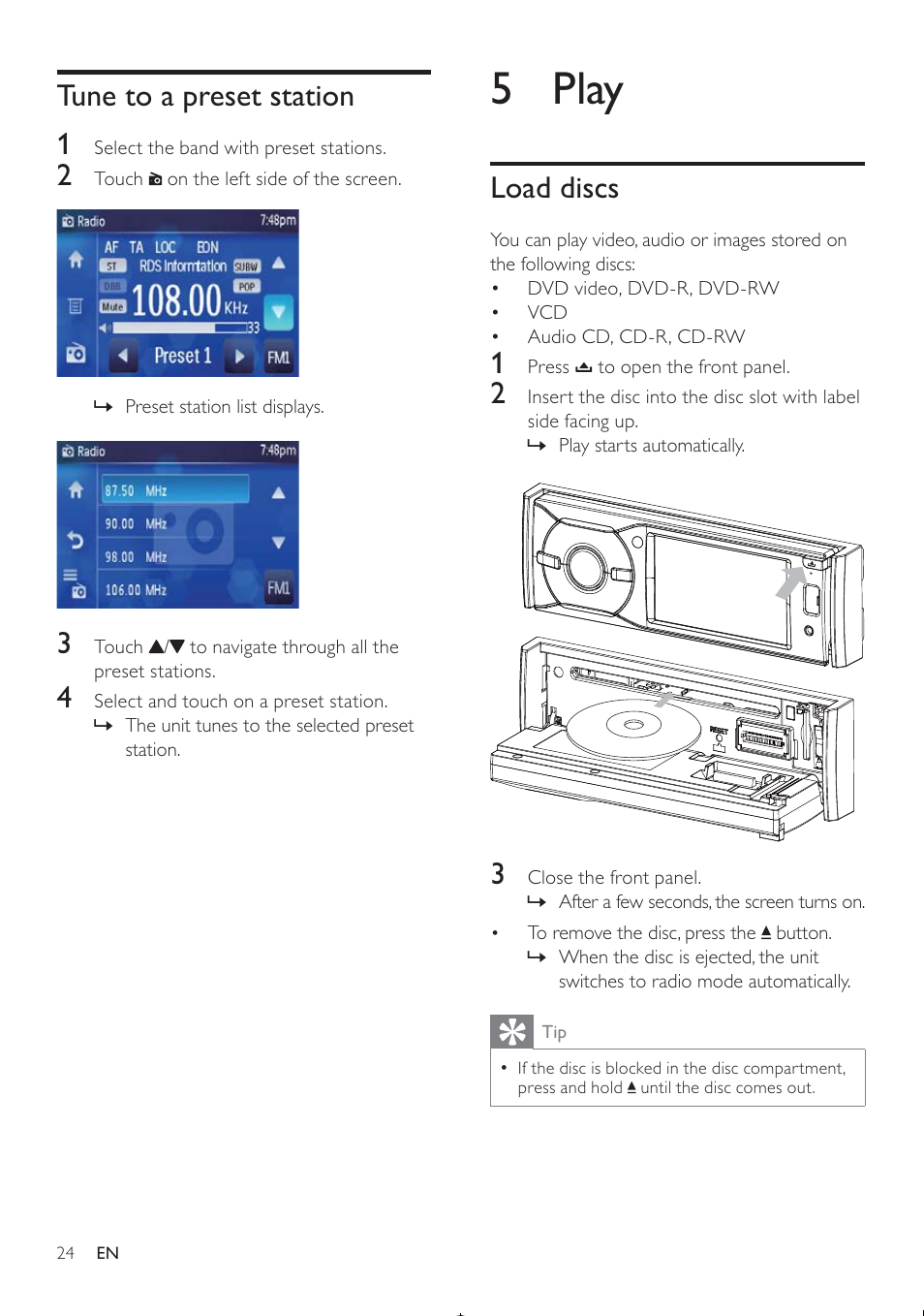 5 play | Philips CED370/00 User Manual | Page 23 / 41