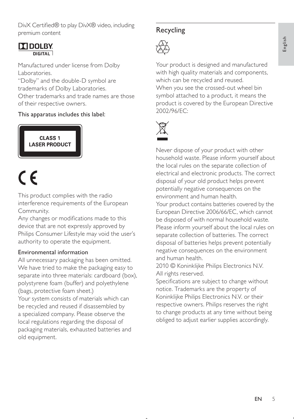 Philips CED370/00 User Manual | Page 4 / 41