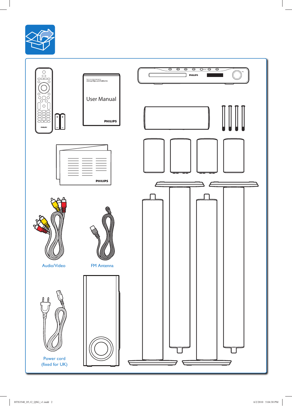 User manual | Philips HTS3540/12 User Manual | Page 2 / 8
